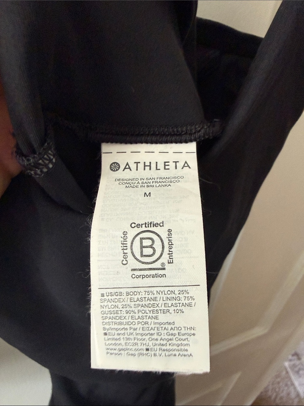 Athleta Transcend 7/8 Strappy Bodysuit in Black M - Picture 9 of 10